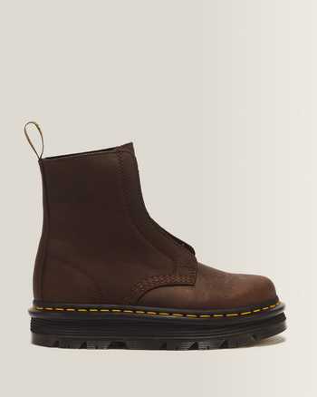 Zebzag Laceless Slip On Leather Boots