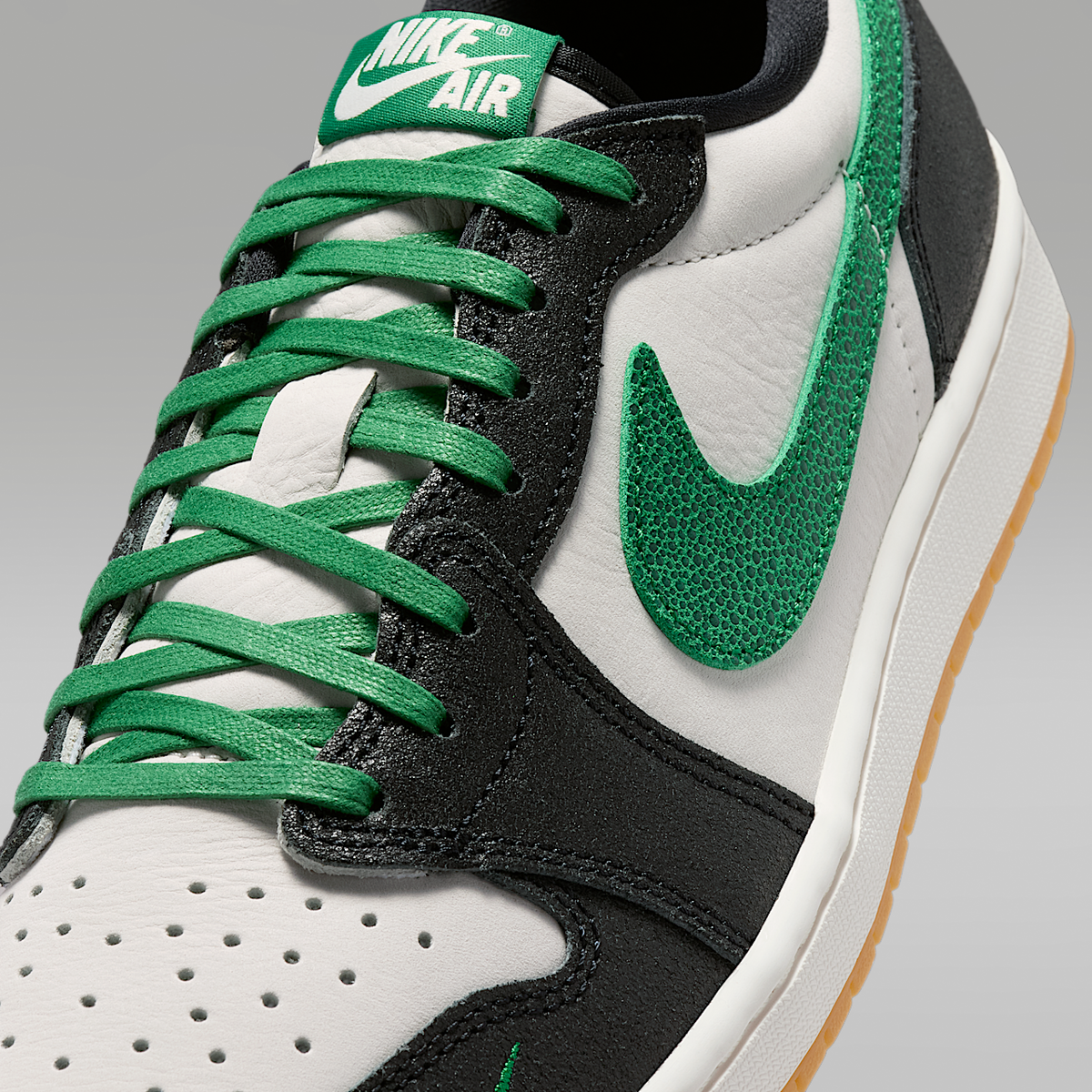 Air Jordan 1 Retro Low OG "Phantom and Pine Green" Men's Shoes