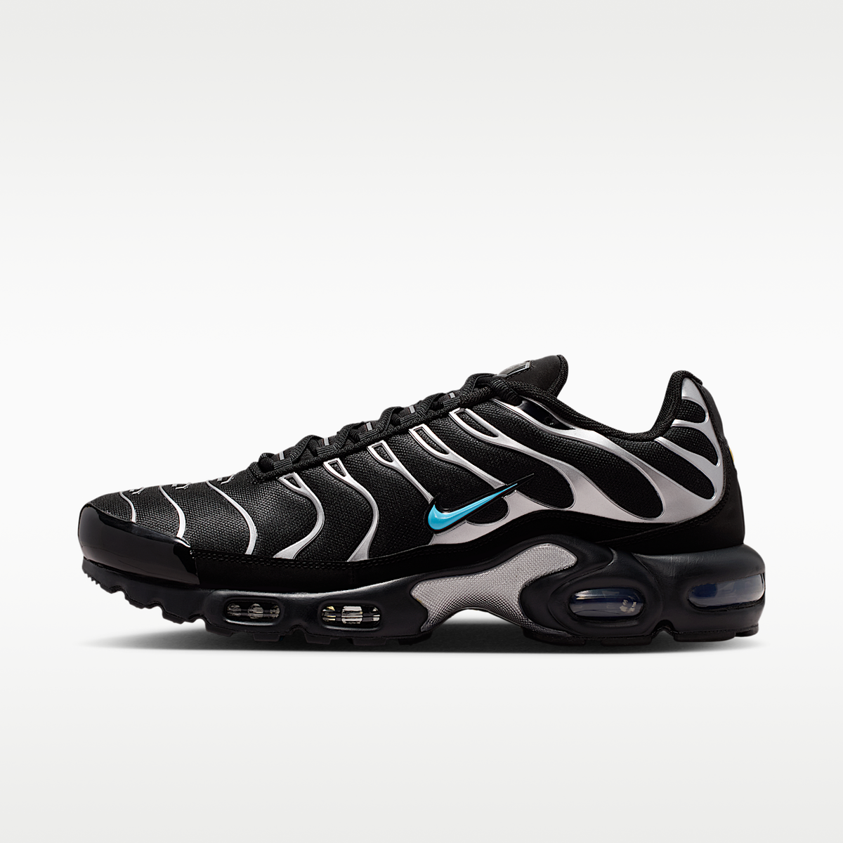 Air Max Plus Premium Men's Shoes, Black/Chrome/Gamma Blue