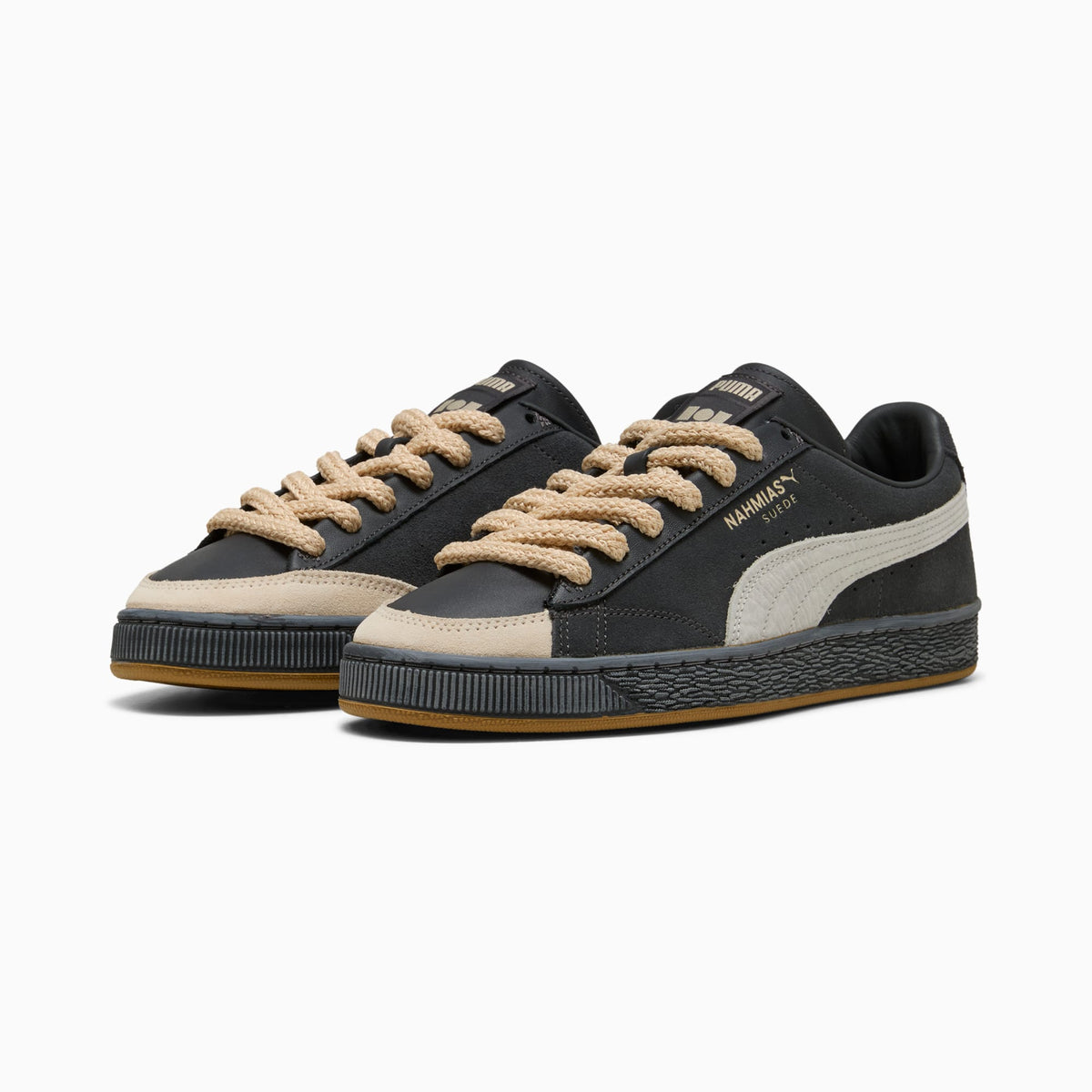 Suede Vintage Black Sneakers