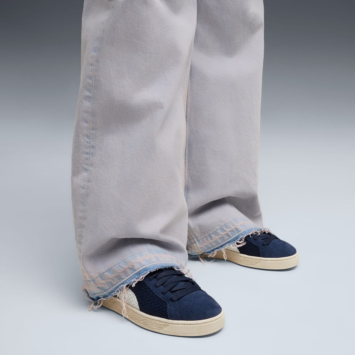 Suede Crochet Sneakers