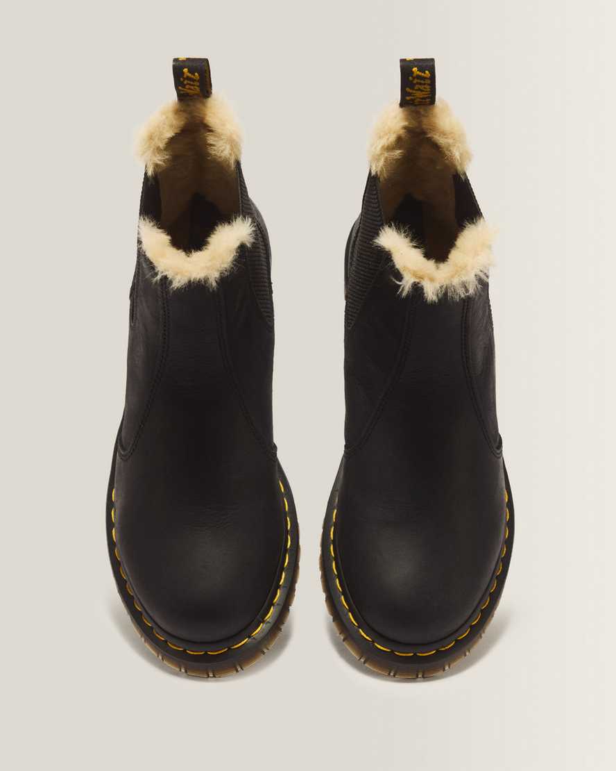 2976 Women's Faux Fur Lined Chelsea Boots