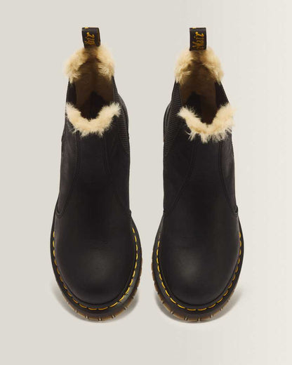 2976 Women's Faux Fur Lined Chelsea Boots