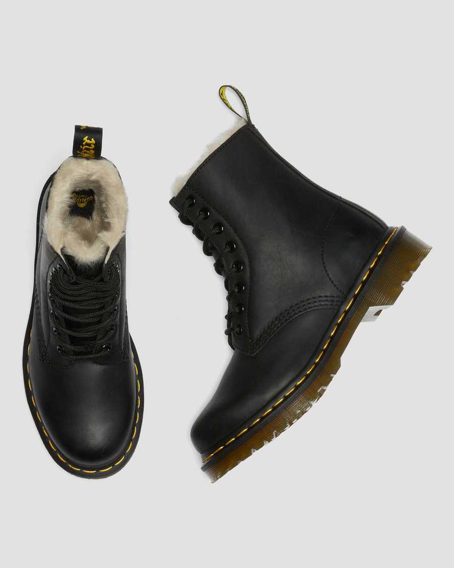 1460 Women's Faux Fur Lined Lace Up Boots