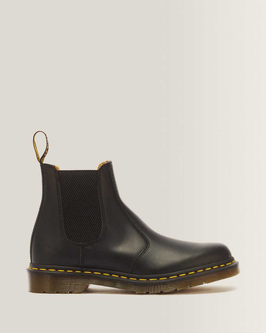 2976 Yellow Stitch Smooth Leather Chelsea Boots