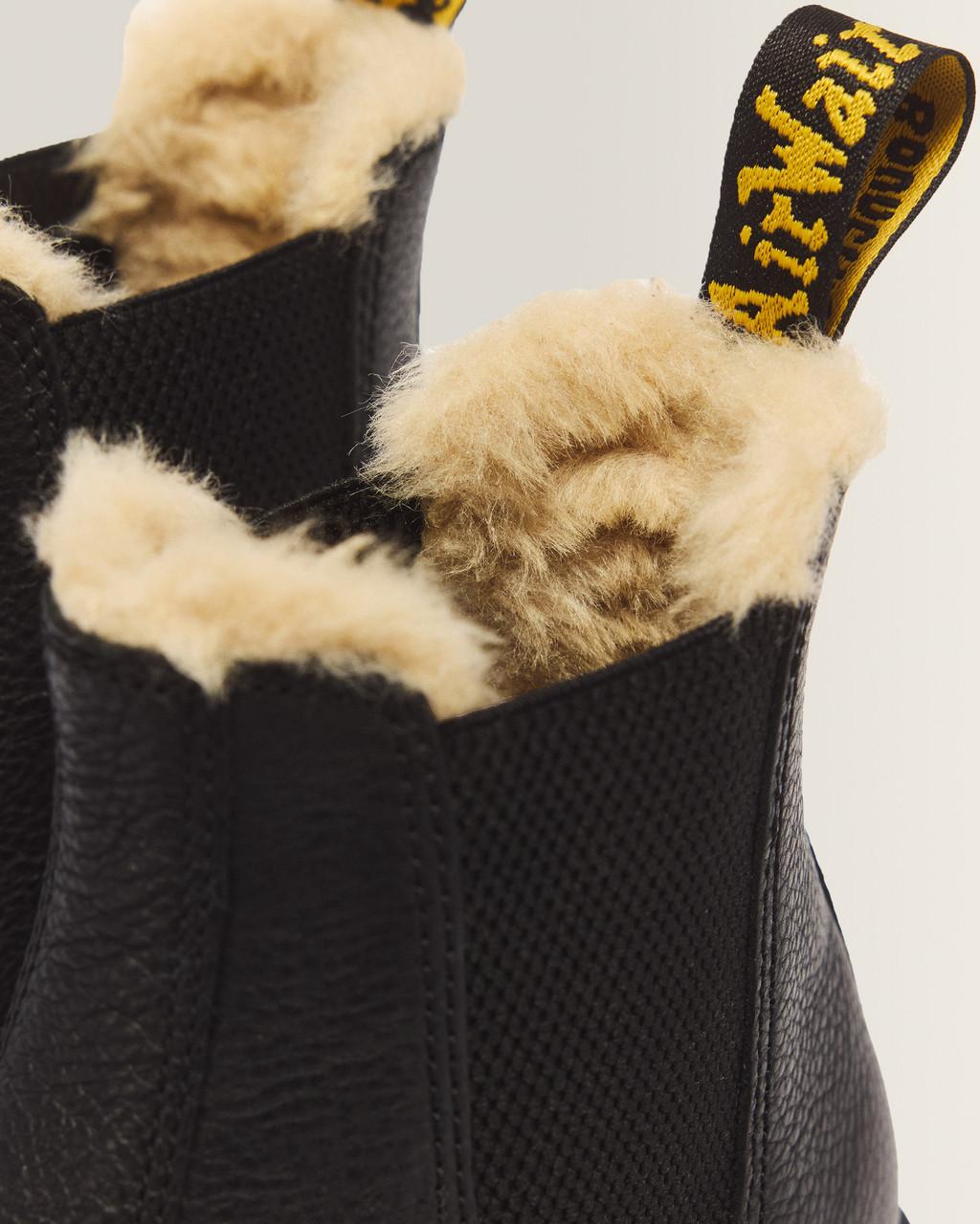 2976 Faux Fur Lined Platform Chelsea Boots