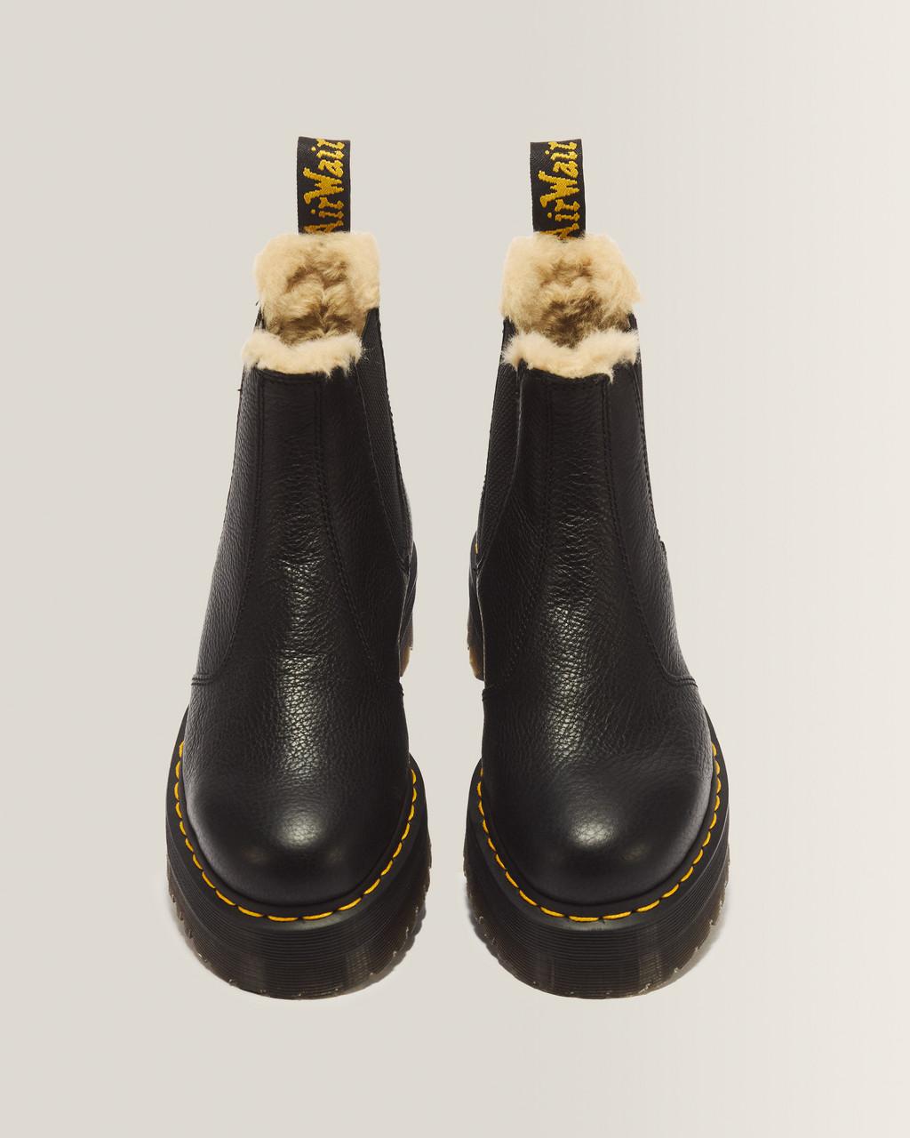 2976 Faux Fur Lined Platform Chelsea Boots