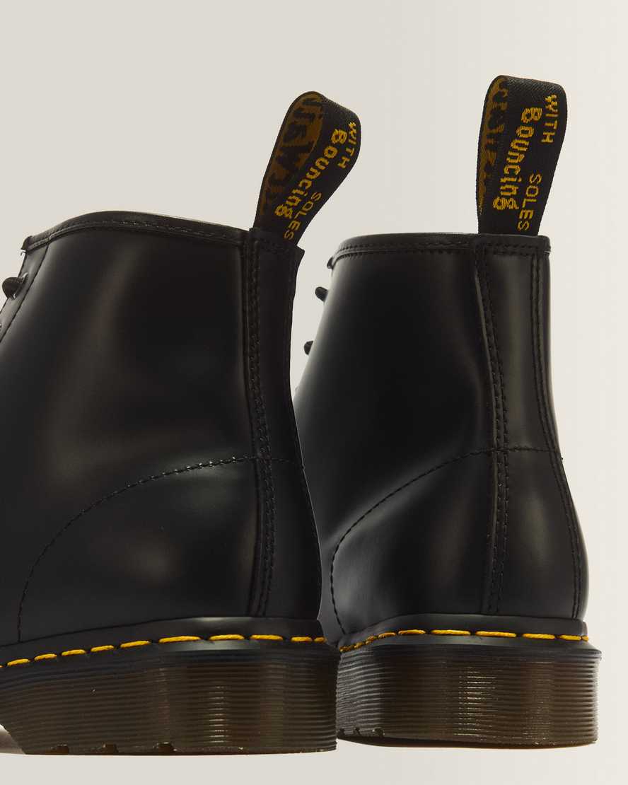 101 Yellow Stitch Smooth Leather Ankle Boots