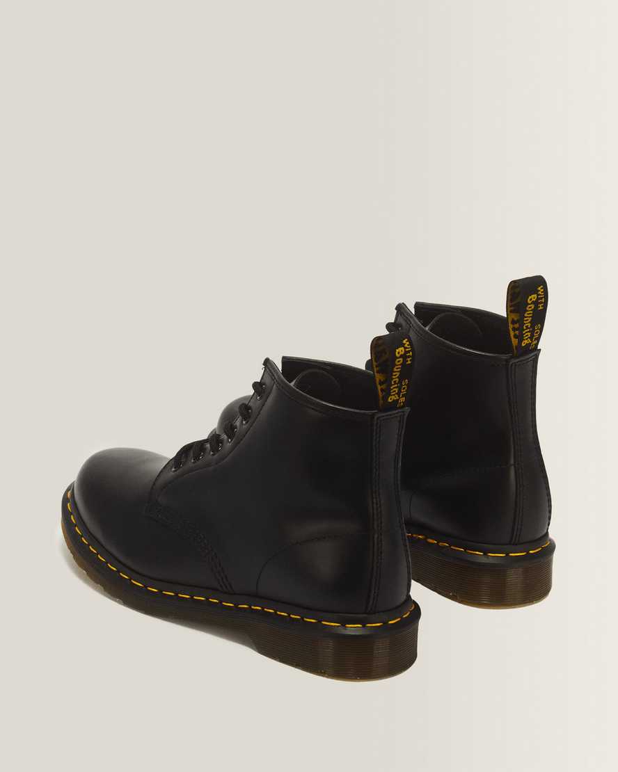 101 Yellow Stitch Smooth Leather Ankle Boots
