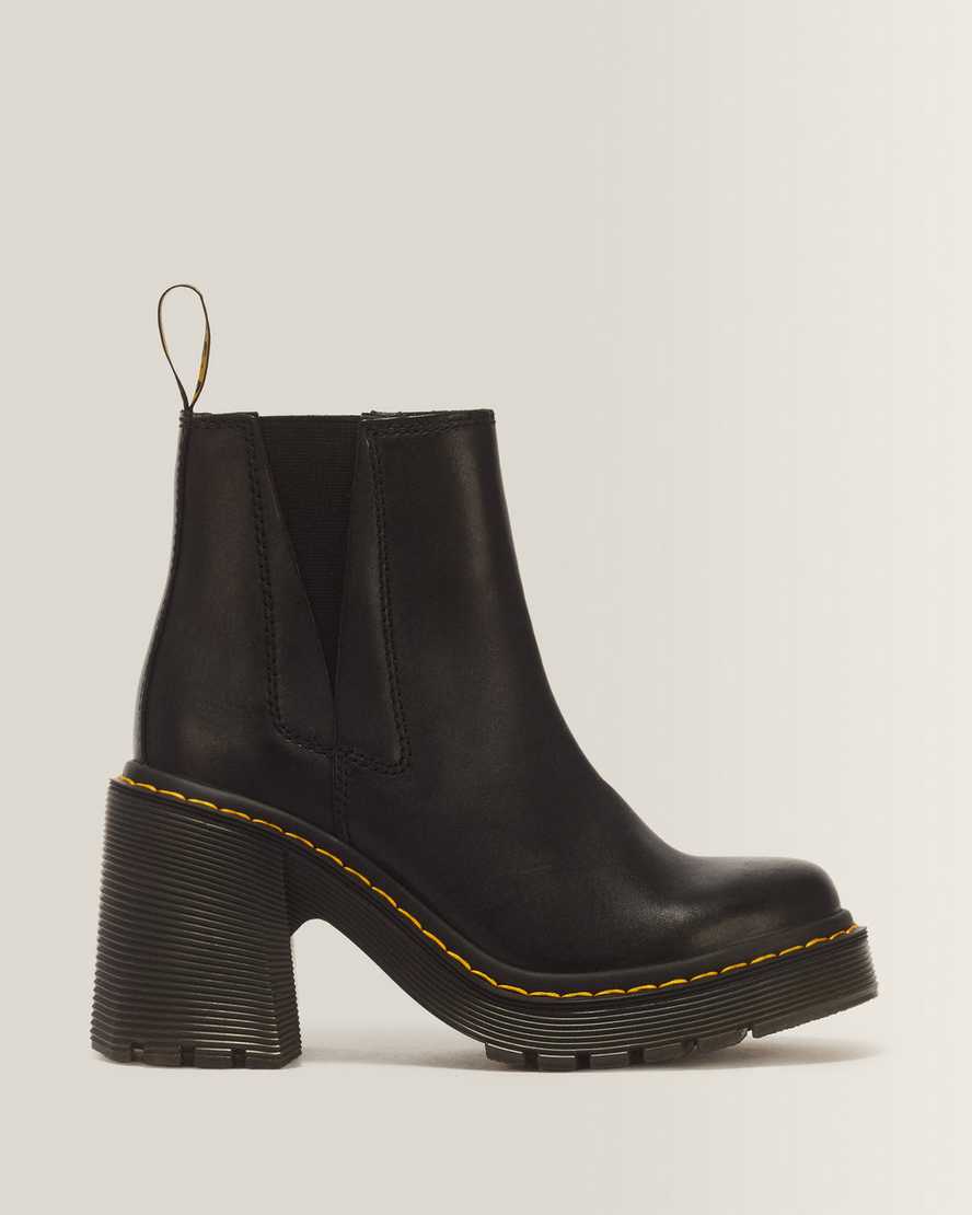 Spence Leather Flared Heel Chelsea Boots