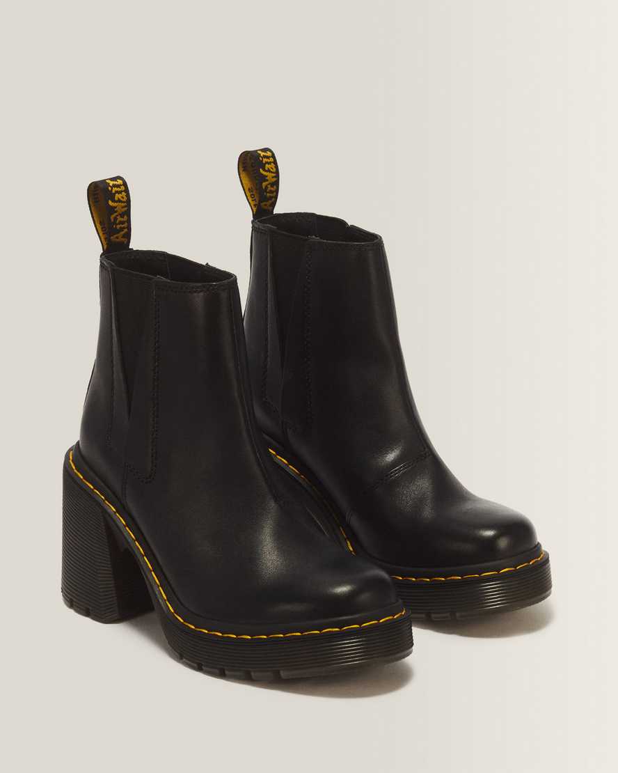 Spence Leather Flared Heel Chelsea Boots