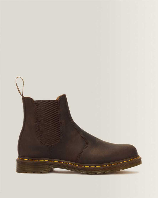 2976 Yellow Stitch Crazy Horse Leather Chelsea Boots