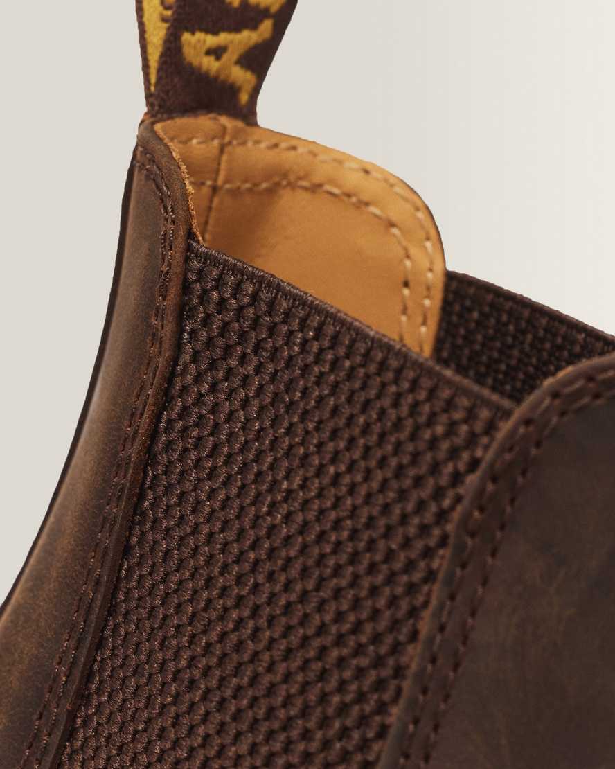2976 Yellow Stitch Crazy Horse Leather Chelsea Boots