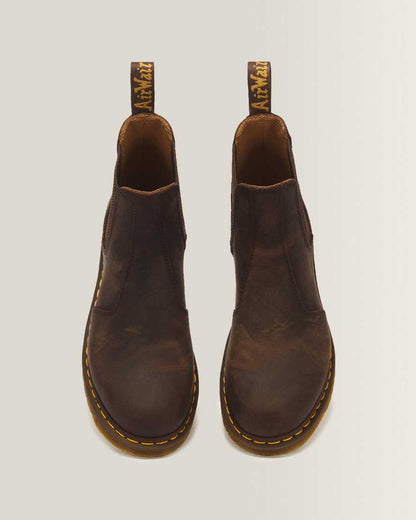 2976 Yellow Stitch Crazy Horse Leather Chelsea Boots