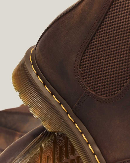 2976 Yellow Stitch Crazy Horse Leather Chelsea Boots
