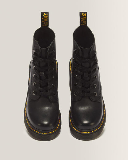 Jesy Sendal Leather Lace Up Flared Heel Boots