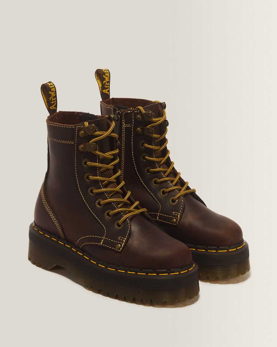Jadon Boot Arc Crazy Horse Leather Platform Boots