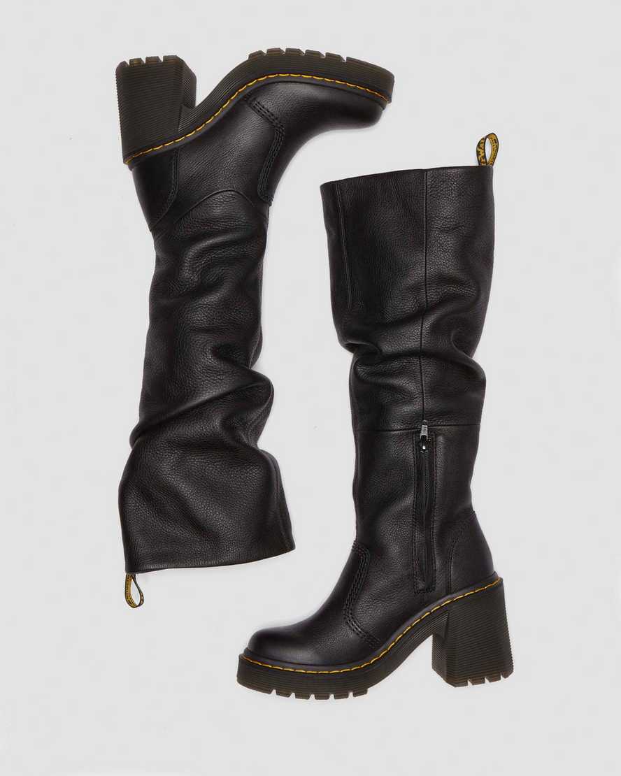 Kasey Virginia Leather Tall Heeled Boots