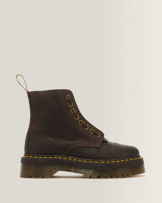 Sinclair Crazy Horse Leather Platform Boots