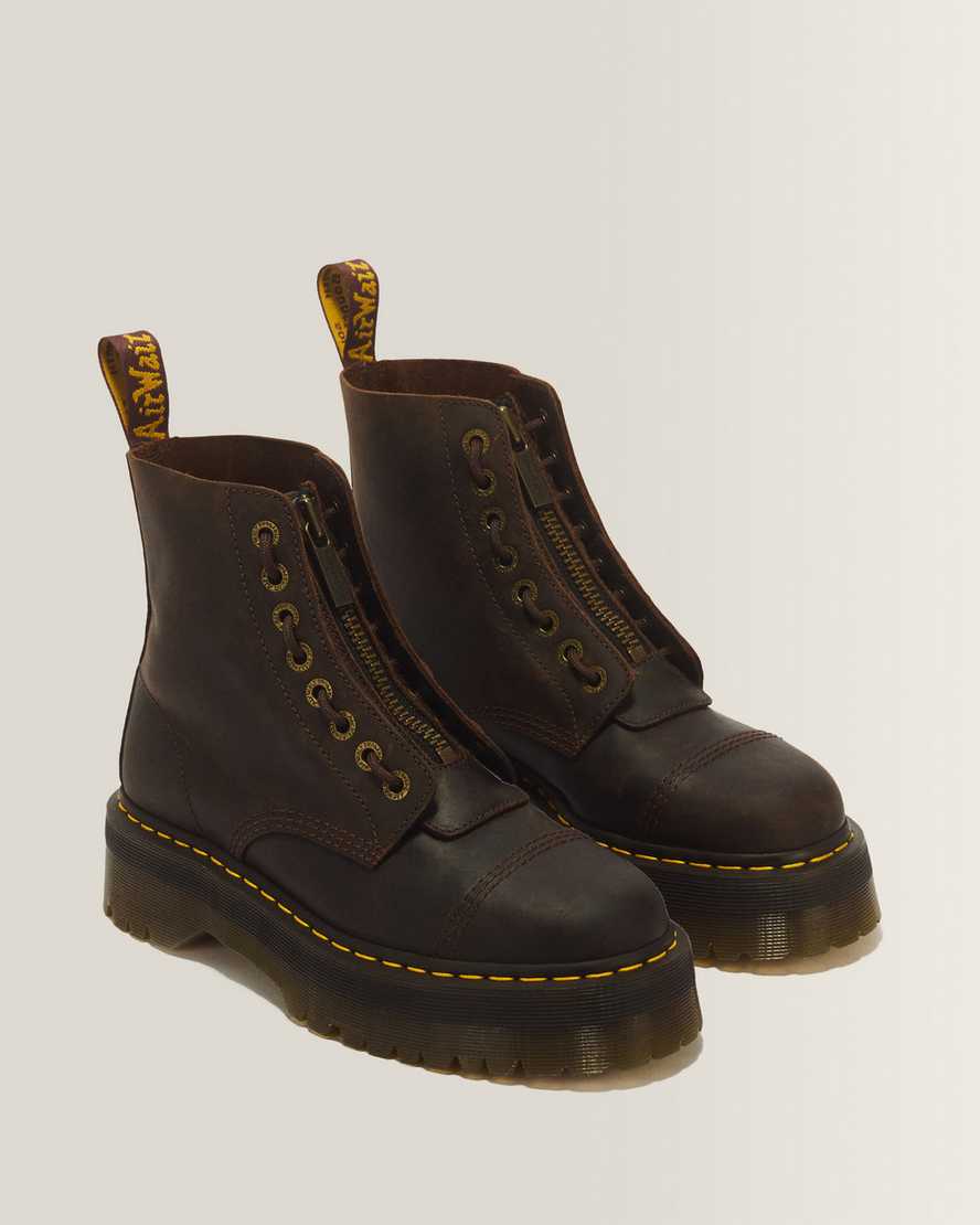 Sinclair Crazy Horse Leather Platform Boots