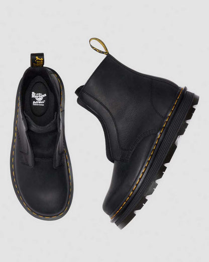 Zebzag Laceless Slip On Leather Boots