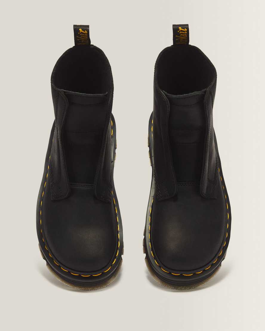 Zebzag Laceless Slip On Leather Boots