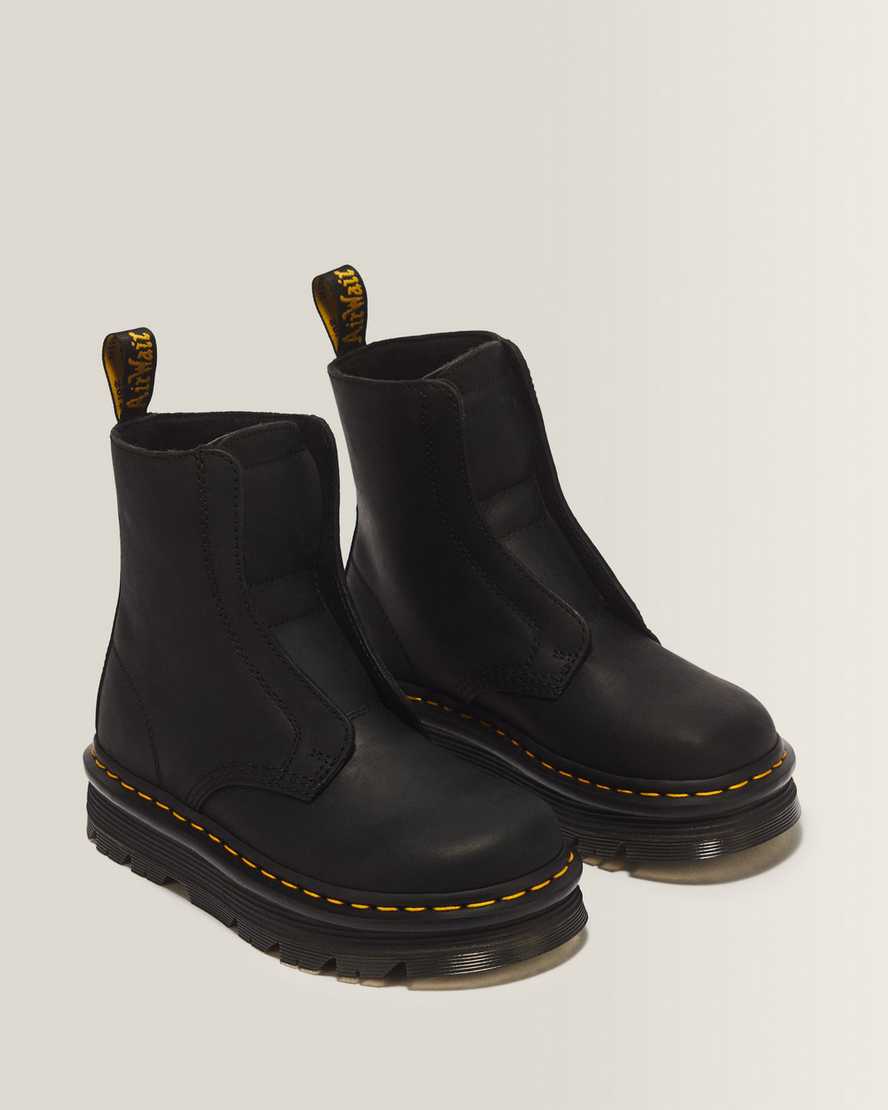 Zebzag Laceless Slip On Leather Boots