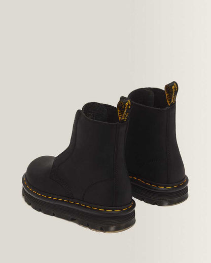 Zebzag Laceless Slip On Leather Boots