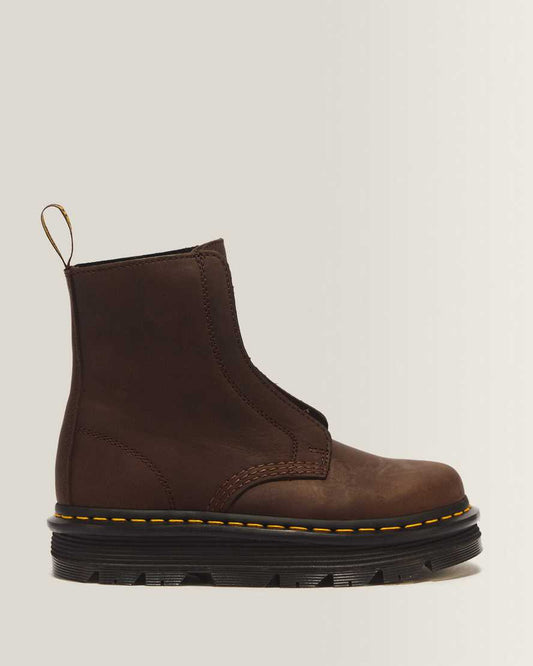 Zebzag Laceless Slip On Leather Boots