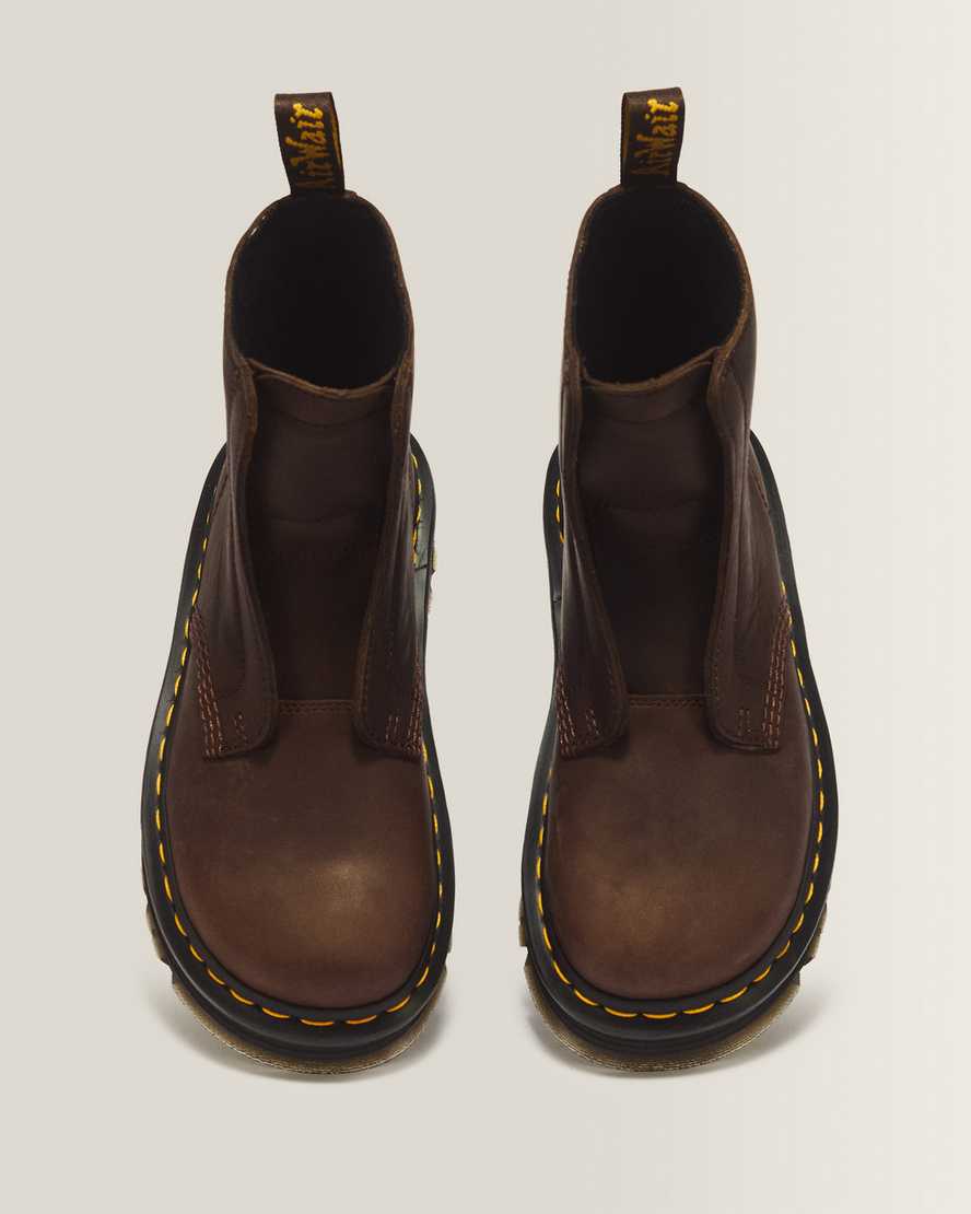 Zebzag Laceless Slip On Leather Boots