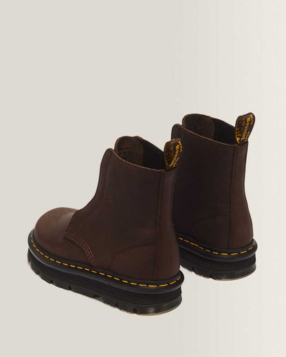 Zebzag Laceless Slip On Leather Boots