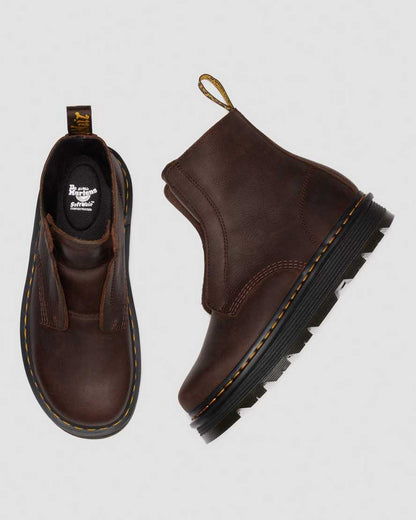 Zebzag Laceless Slip On Leather Boots