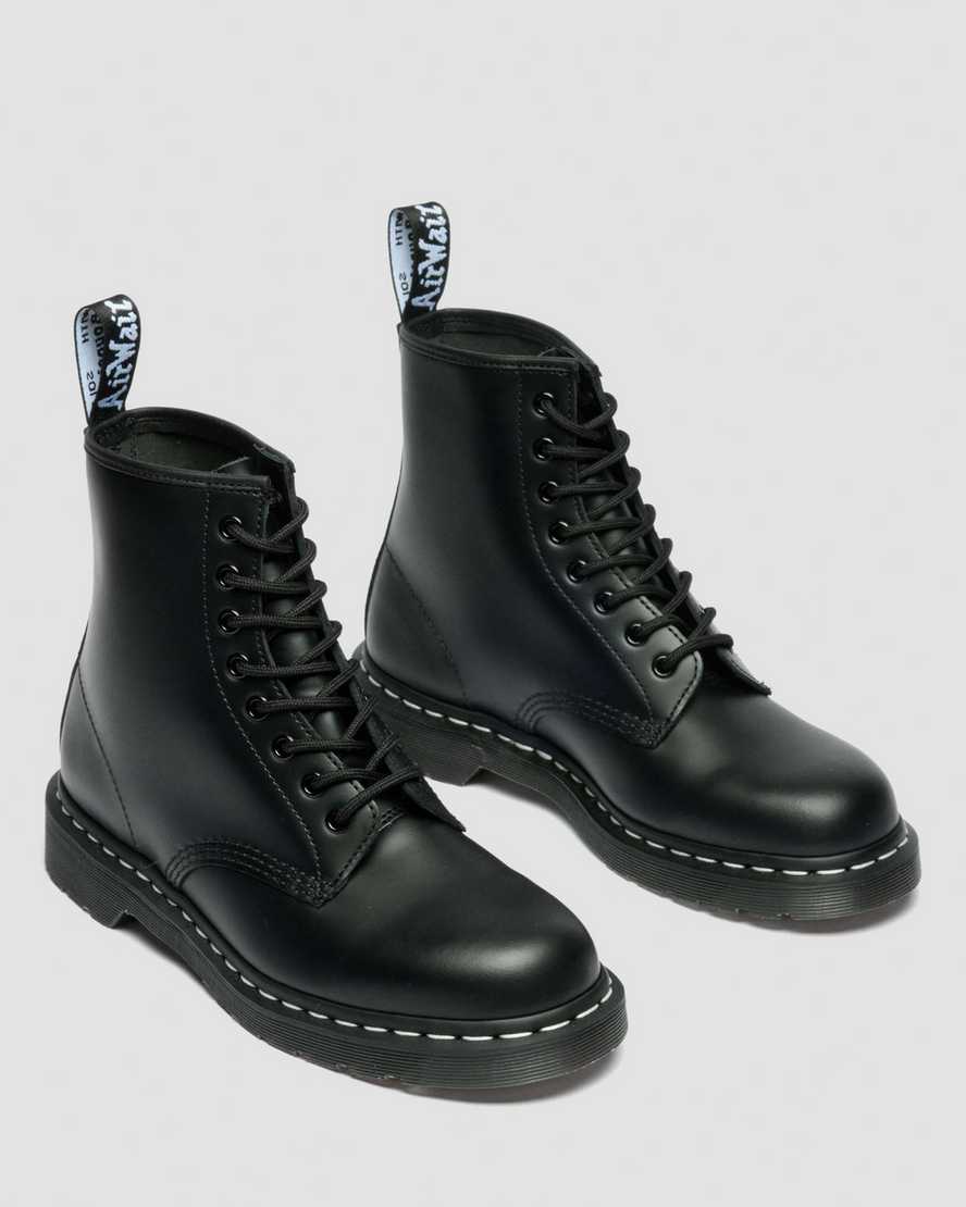 1460 White Stitch Smooth Leather Lace Up Boots