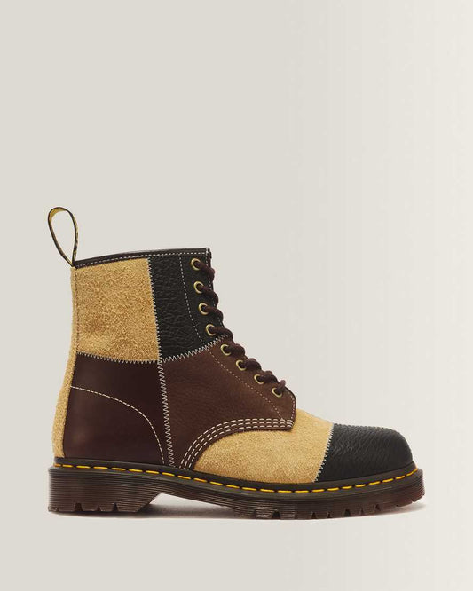 1460 PWRK 8 Eye Leather & Nubuck Lace Up Boots