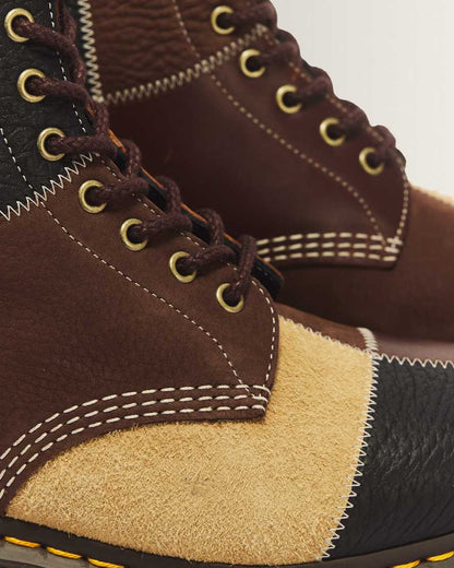 1460 PWRK 8 Eye Leather & Nubuck Lace Up Boots