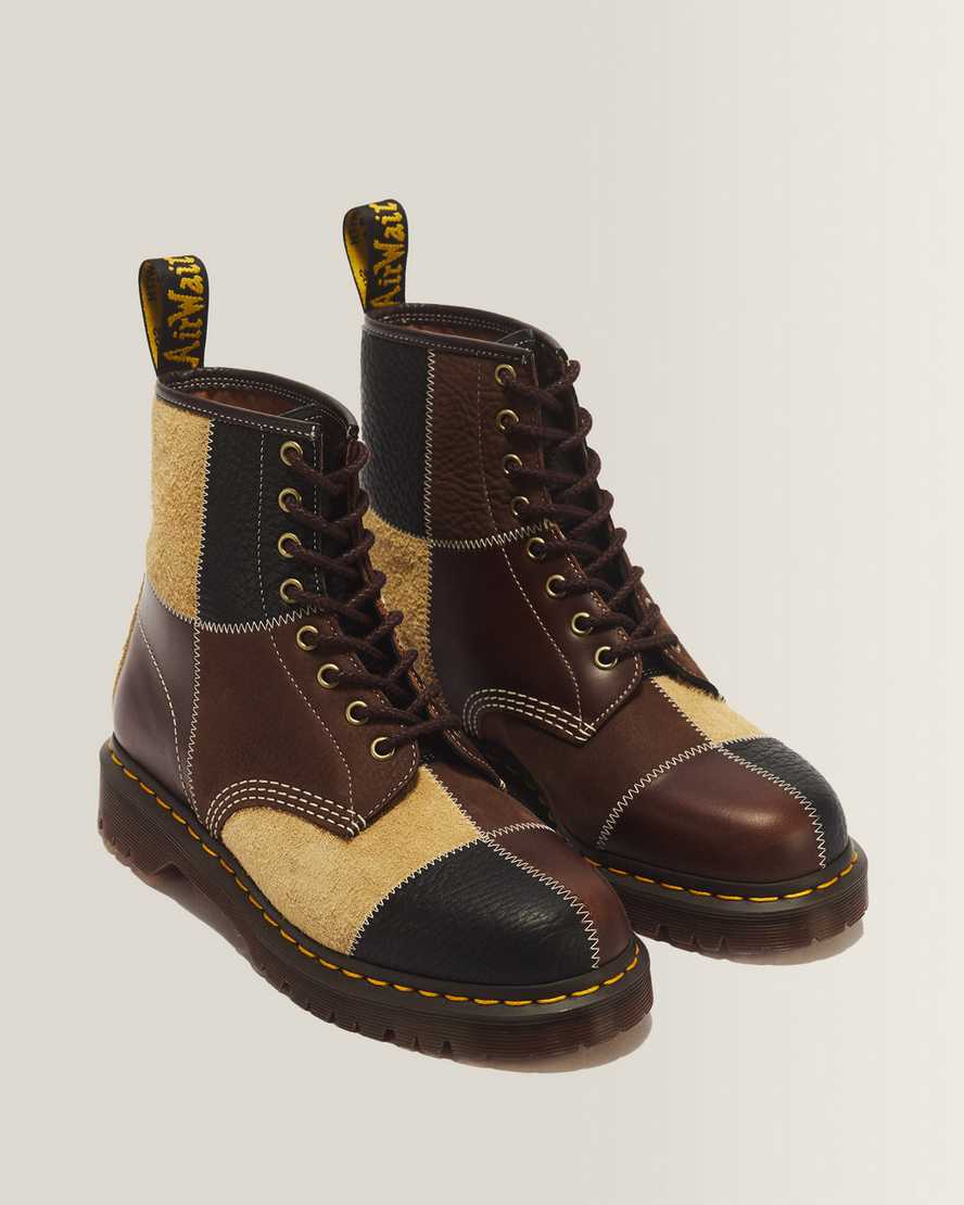 1460 PWRK 8 Eye Leather & Nubuck Lace Up Boots