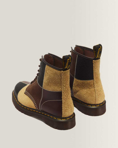 1460 PWRK 8 Eye Leather & Nubuck Lace Up Boots