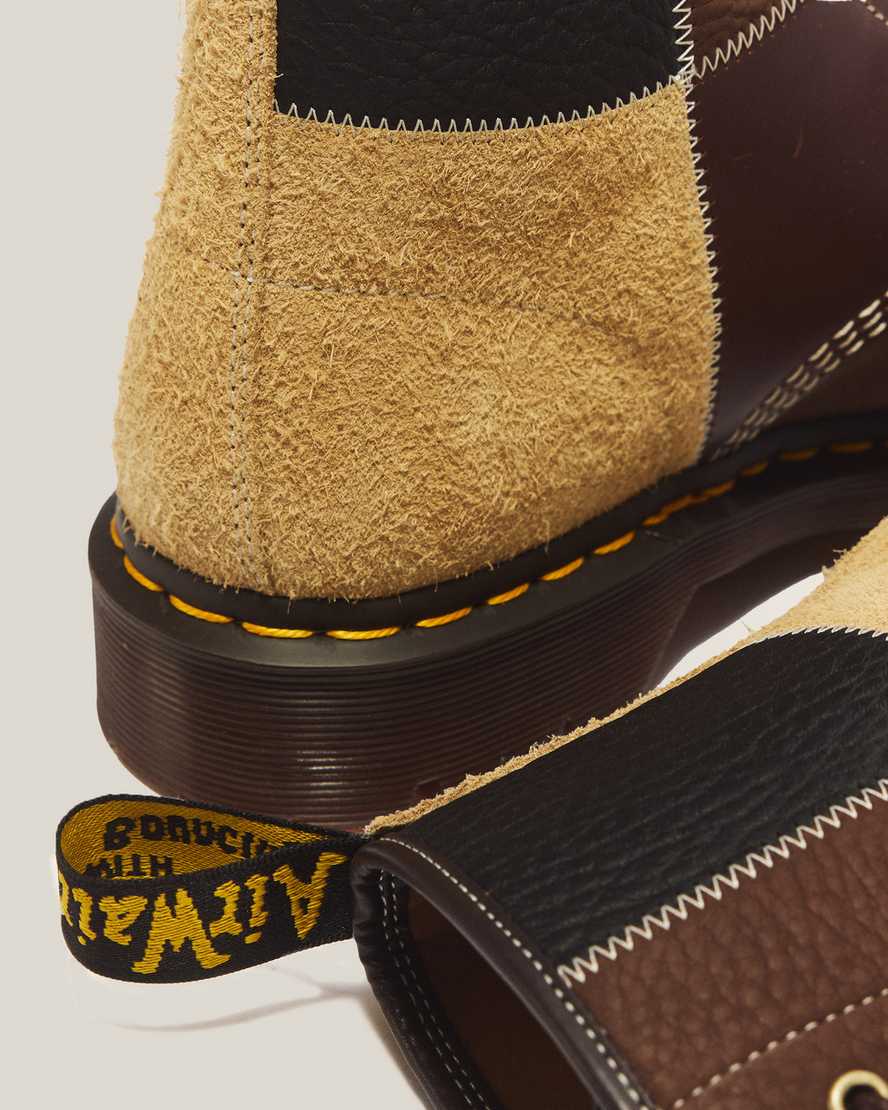 1460 PWRK 8 Eye Leather & Nubuck Lace Up Boots