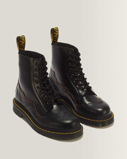 1460 Pascal RI 8 Eye Analine & Vintage Smooth Leather Boots