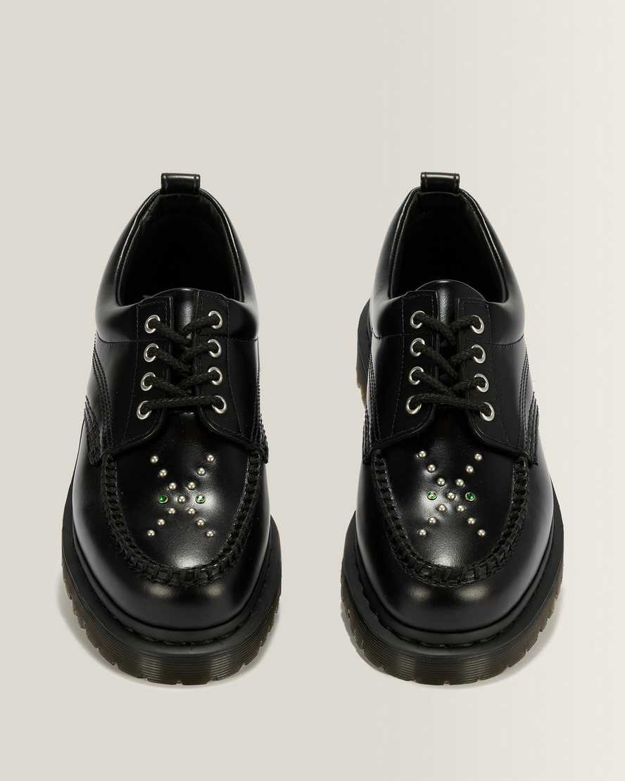 Lowell Stud Analine Leather Moc Toe Shoes