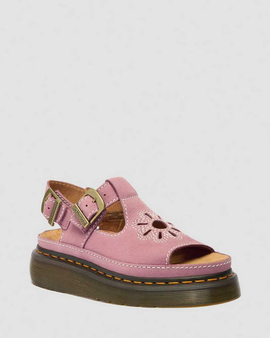 Dunnet Flower Nubuck Platform Sandals
