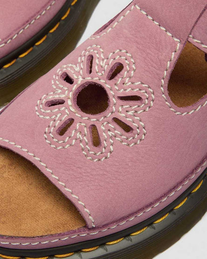 Dunnet Flower Nubuck Platform Sandals
