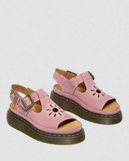 Dunnet Flower Nubuck Platform Sandals
