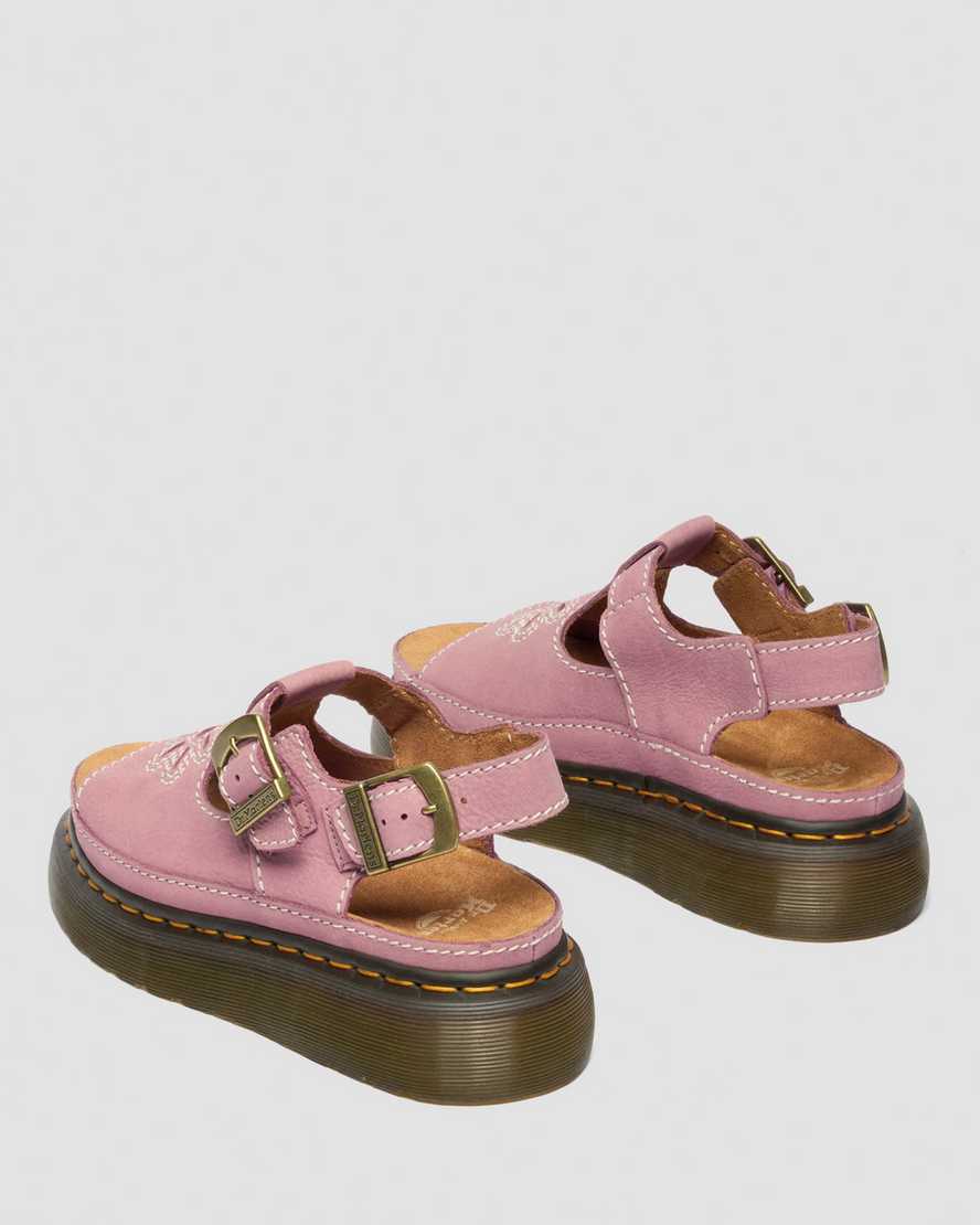 Dunnet Flower Nubuck Platform Sandals