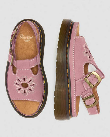 Dunnet Flower Nubuck Platform Sandals