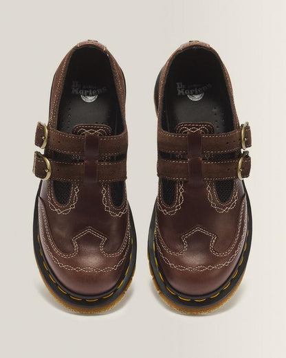 8065 Desert Rodeo Leather & Suede Mary Jane Shoes