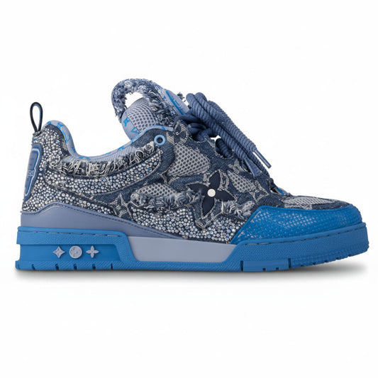 LV Skate Sneaker Blue Swarovskiâ„¢ Crystals