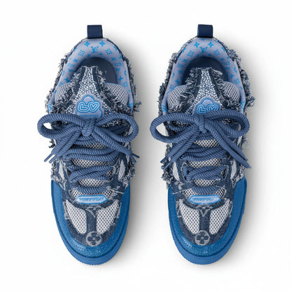 LV Skate Sneaker Blue Swarovskiâ„¢ Crystals