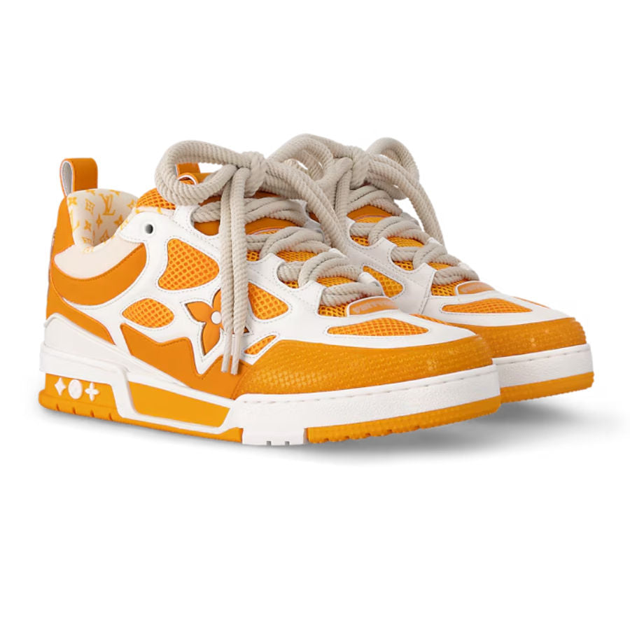 Louis Vuitton LV Skate Sneaker â€˜White/Orange Monogram Flowerâ€™