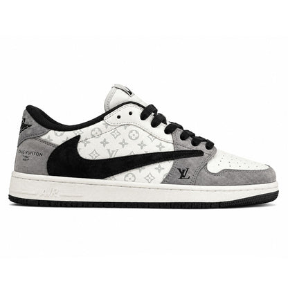 LV x Air Jordan 1 OG SP Travis Scott x Fragment Grey Black Sneaker